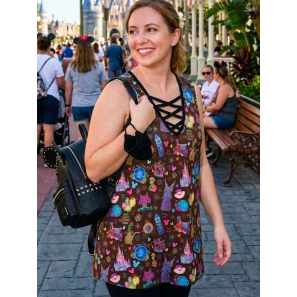{Enchanted Dress Shop} Disney's Main Street Electrical Parade Print Tunic Top